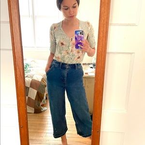 Super cute OAK+FORT high-waist blue jeans